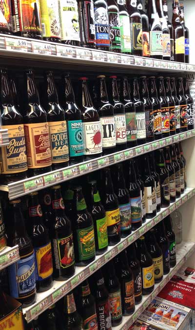 A selection of Craft Beer at Cal Mart